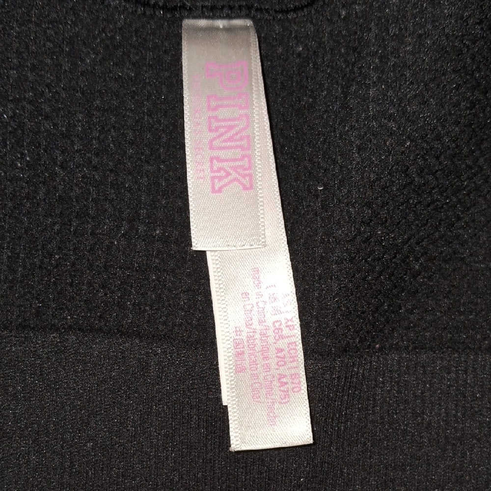 PINK Victoria's Secret Black Textured Sports Bra - Picture 4 of 4